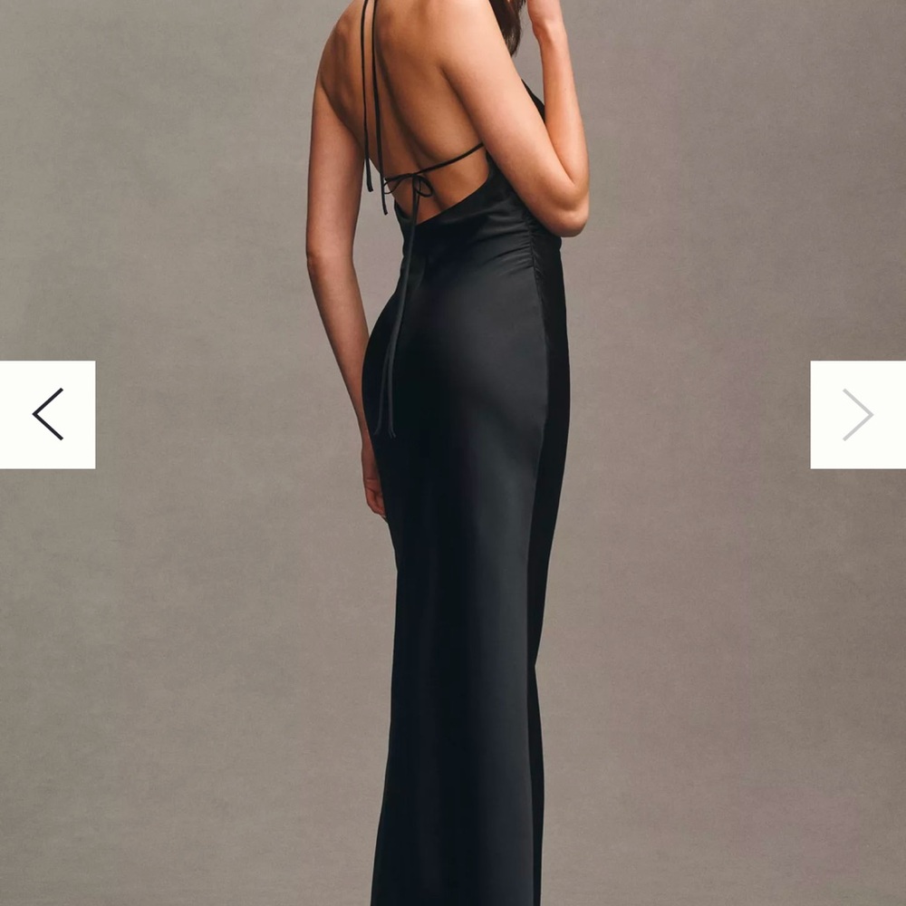 NWT Anthropologie BHLDN Saylor Cowl-Neck Satin Maxi Dress